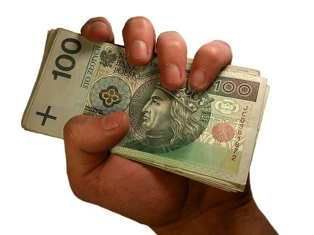 banknoty w ręce